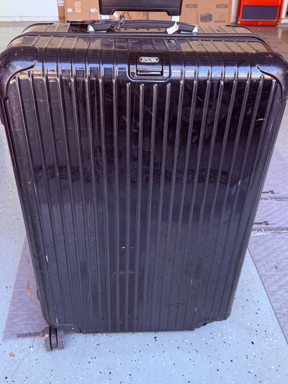 RIMOWA Black Ribbed Hard-Shell Carry-On